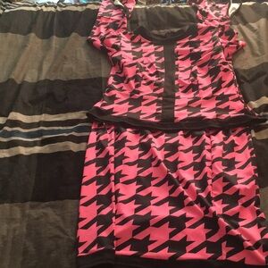 Pink and Black Dress
